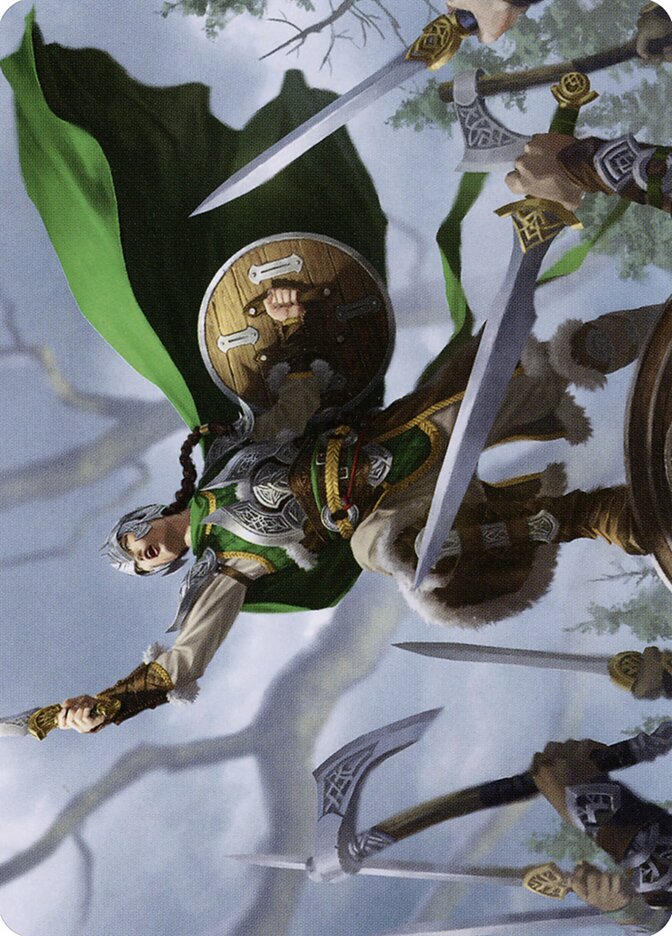 Maja, Bretagard Protector // Maja, Bretagard Protector AKHM-61 Kaldheim Art Series Magic card