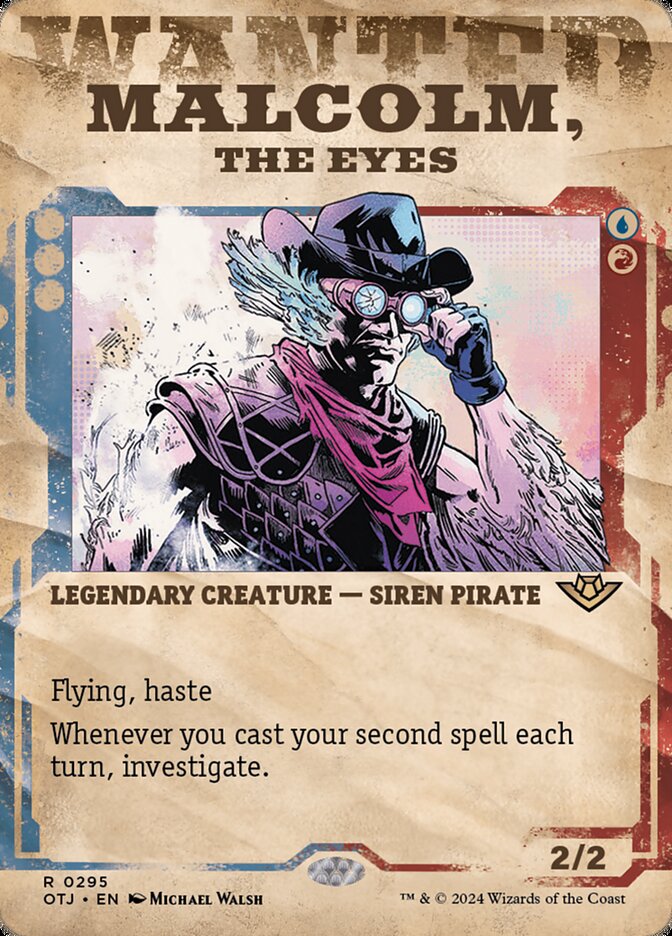 Malcolm, the Eyes OTJ-295 Outlaws of Thunder Junction Magic card