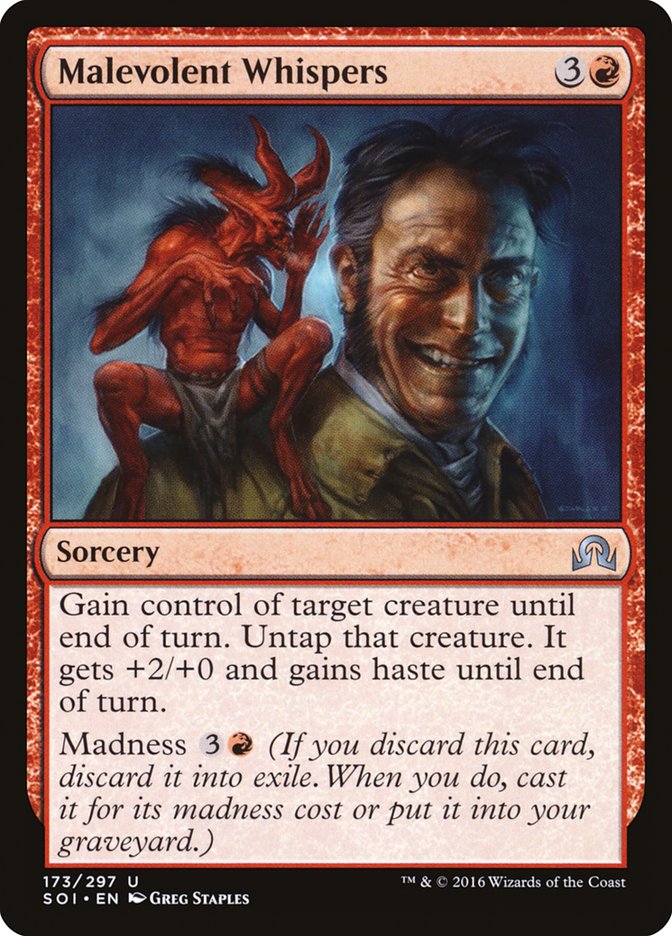 Malevolent Whispers SOI-173 Shadows over Innistrad Magic card