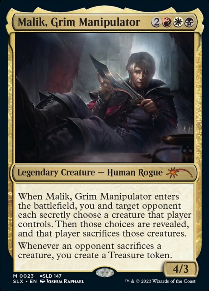 Malik, Grim Manipulator SLX-23 Universes Within Magic card