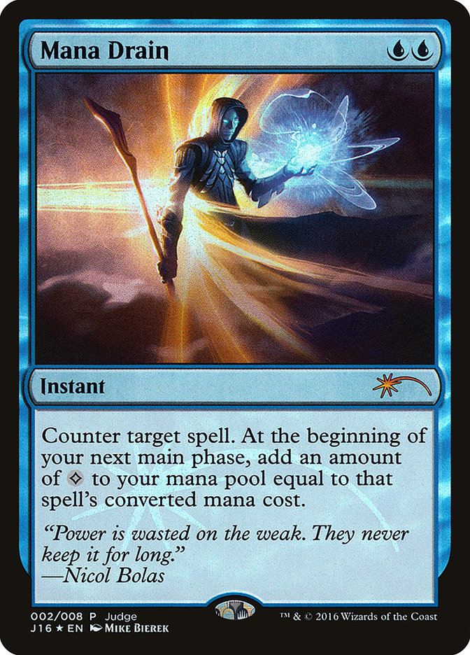 Mana Drain J16-2 Judge Gift Cards 2016 Magic card