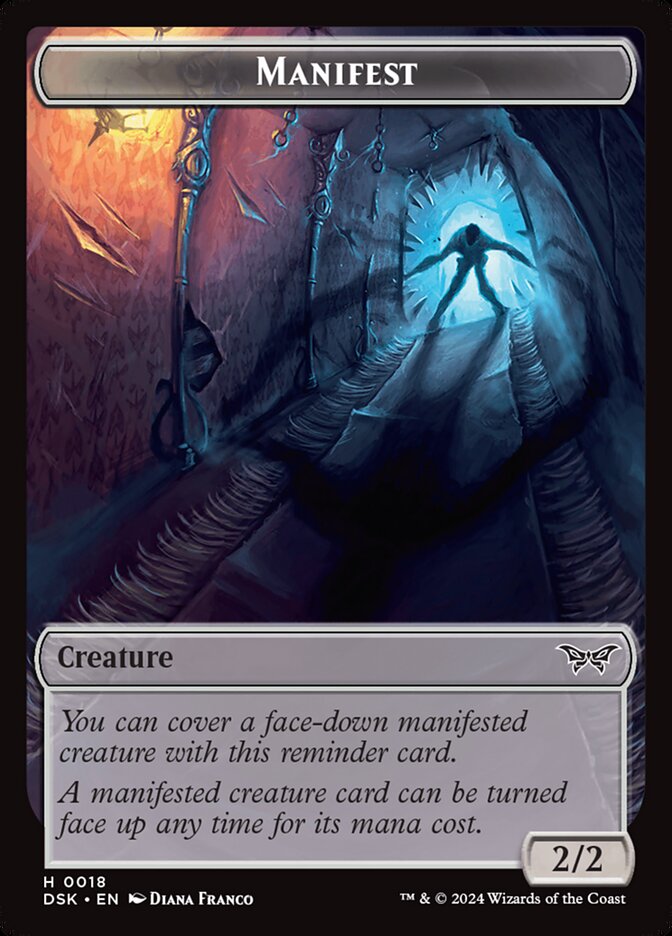 Manifest TDSK-18 Duskmourn: House of Horror Tokens Magic card