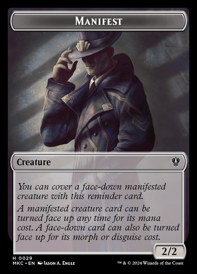 Manifest TMKC-29 Murders at Karlov Manor Commander Tokens Magic card