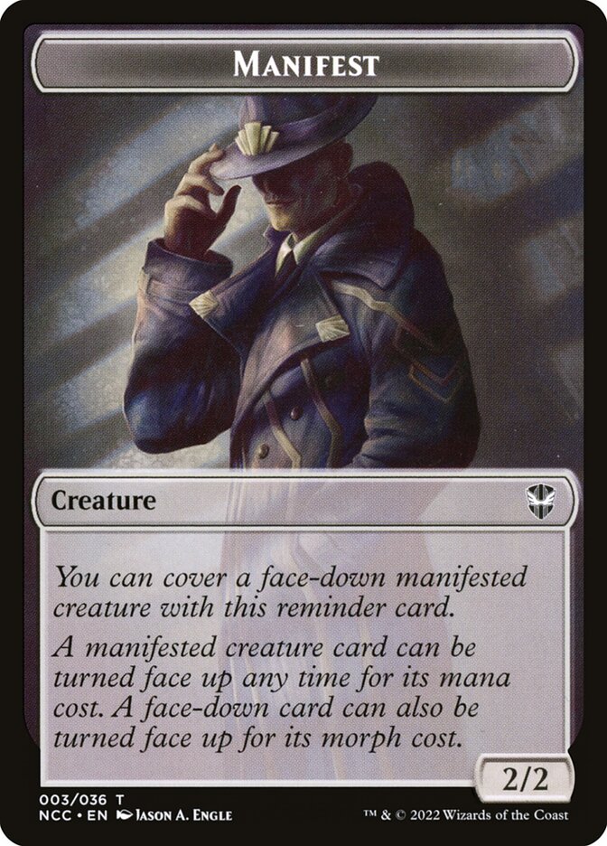 Manifest TNCC-3 New Capenna Commander Tokens Magic card