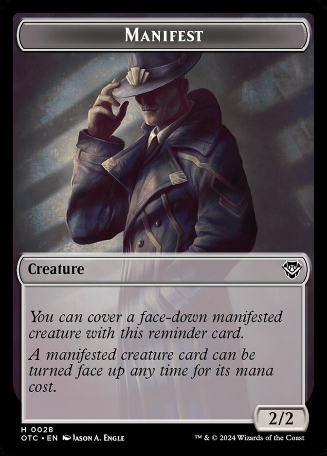 Manifest TOTC-28 Outlaws of Thunder Junction Commander Tokens Magic card