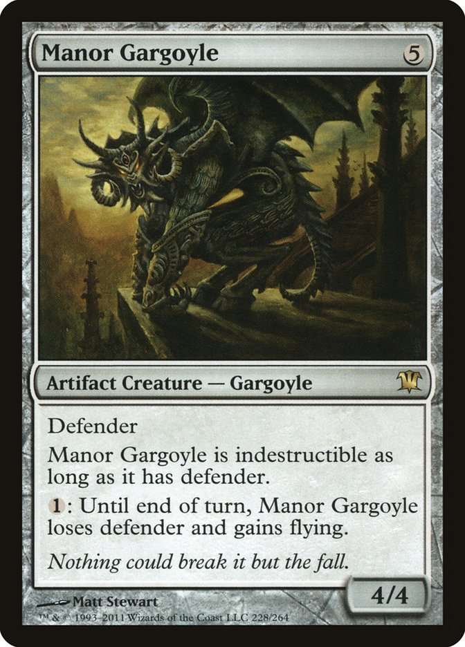 Manor Gargoyle ISD-228 Innistrad Magic card
