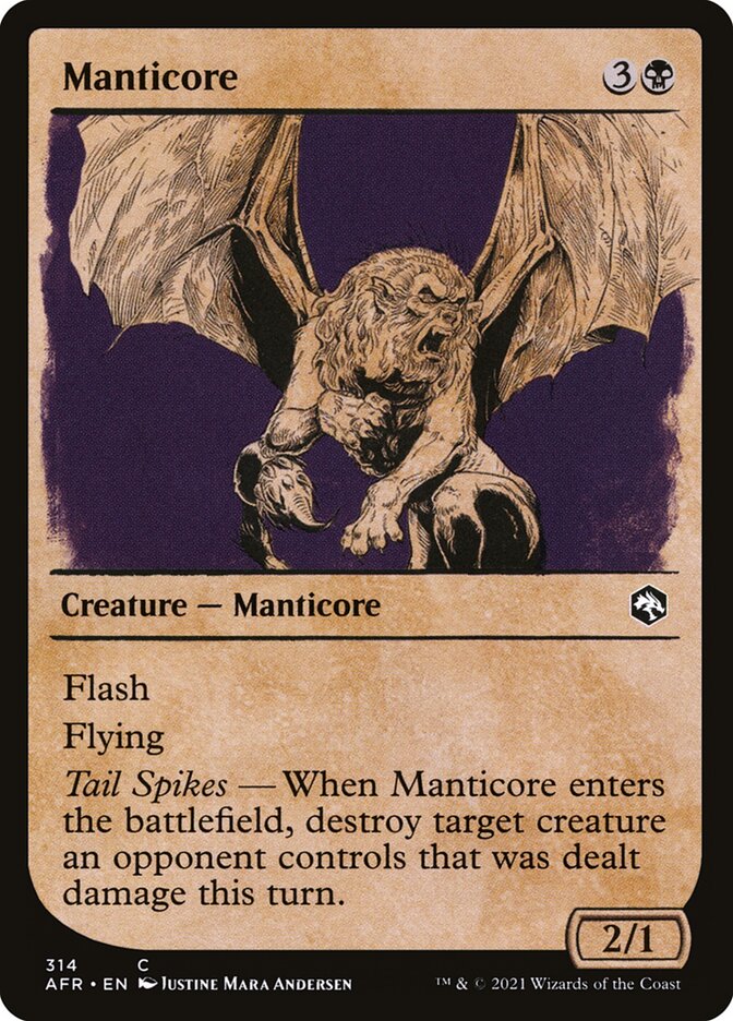 Manticore AFR-314 Adventures in the Forgotten Realms Magic card