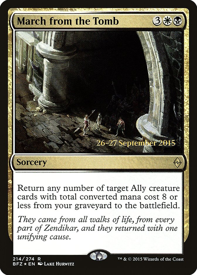 March from the Tomb PBFZ-214S Battle for Zendikar Promos Magic card