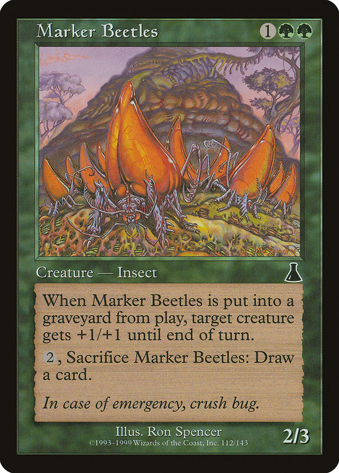 Marker Beetles UDS-112 Urza's Destiny Magic card