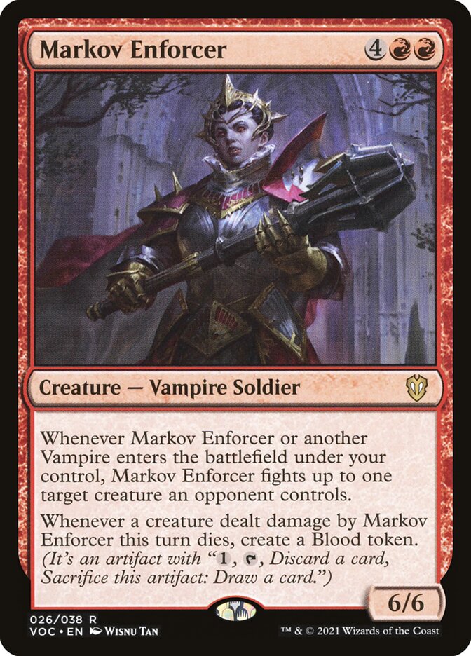 Markov Enforcer VOC-26 Crimson Vow Commander Magic card