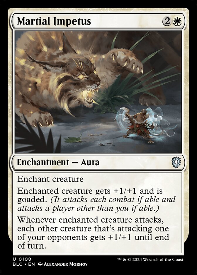 Martial Impetus BLC-108 Bloomburrow Commander Magic card