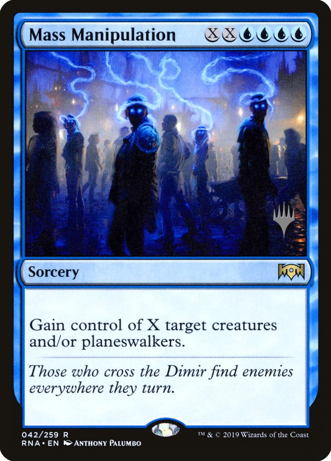 Mass Manipulation PRNA-42P Ravnica Allegiance Promos Magic card