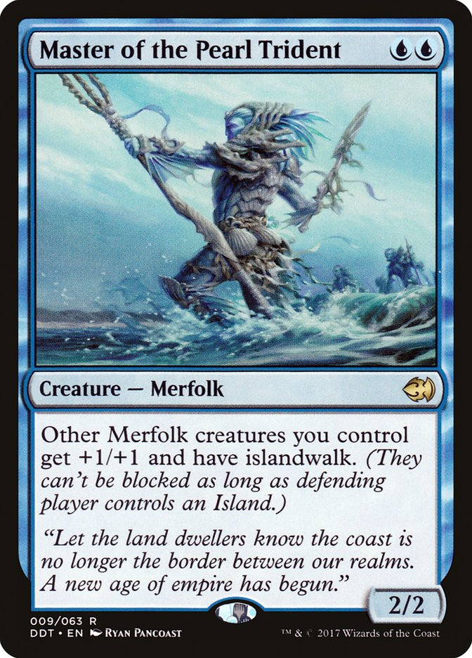 Master of the Pearl Trident DDT-9 Duel Decks: Merfolk vs. Goblins Magic card