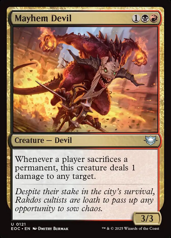 Mayhem Devil EOC-121 Edge of Eternities Commander Magic card