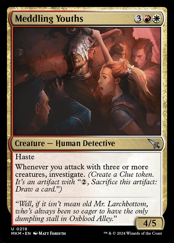 Meddling Youths MKM-219 Murders at Karlov Manor Magic card