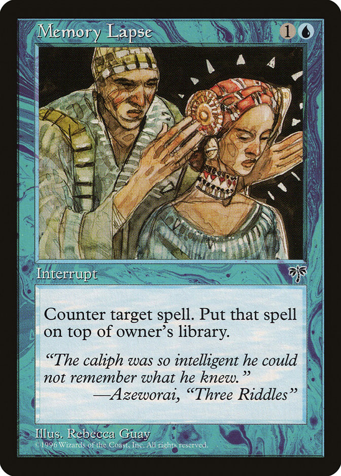 Memory Lapse MIR-74 Mirage Magic card
