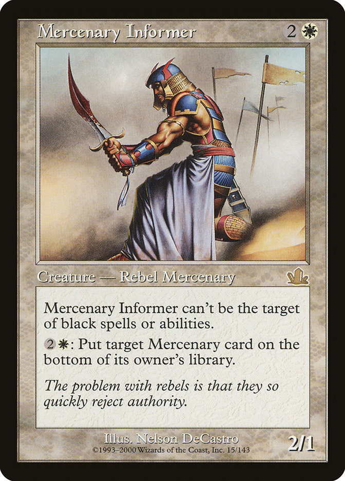 Mercenary Informer PCY-15 Prophecy Magic card