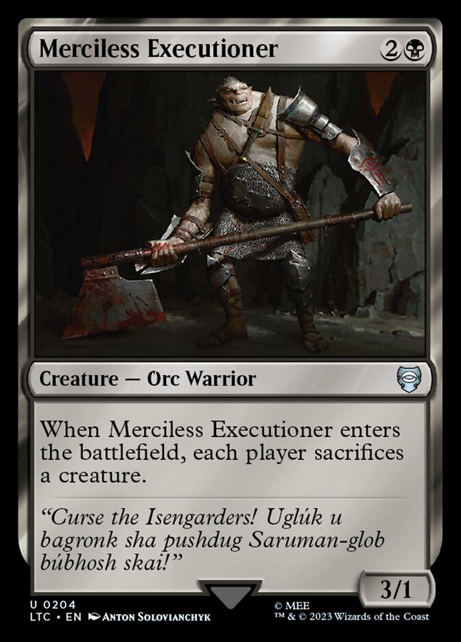 Merciless Executioner LTC-204 Tales of Middle-earth Commander Magic card