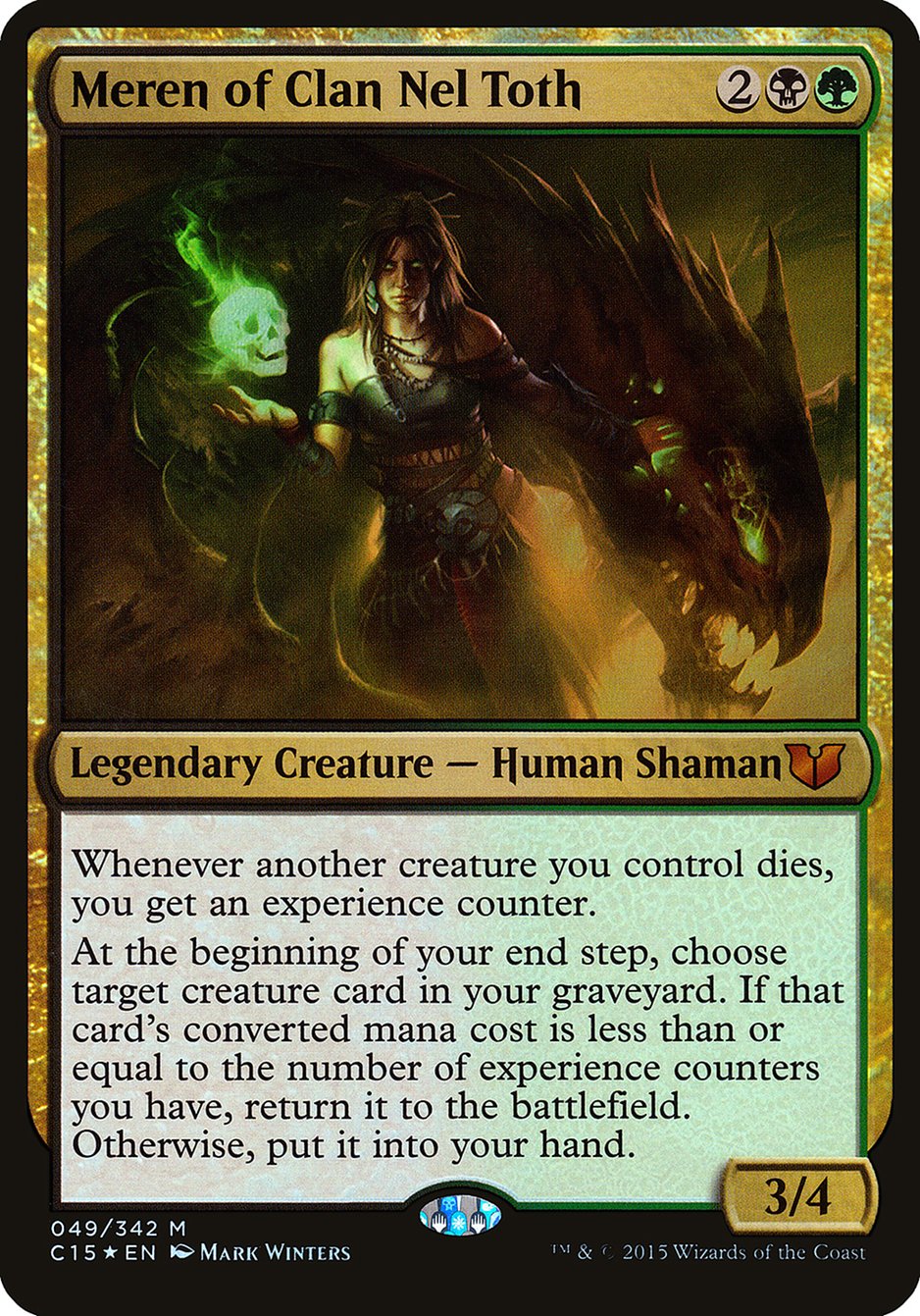 Meren of Clan Nel Toth OC15-49 Commander 2015 Oversized Magic card