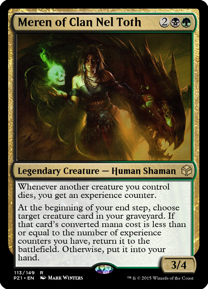 Meren of Clan Nel Toth PZ1-113 Legendary Cube Prize Pack Magic card