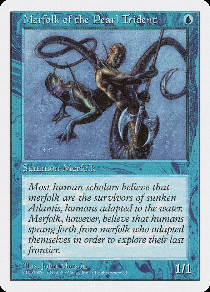 Merfolk of the Pearl Trident 5ED-104 Fifth Edition Magic card