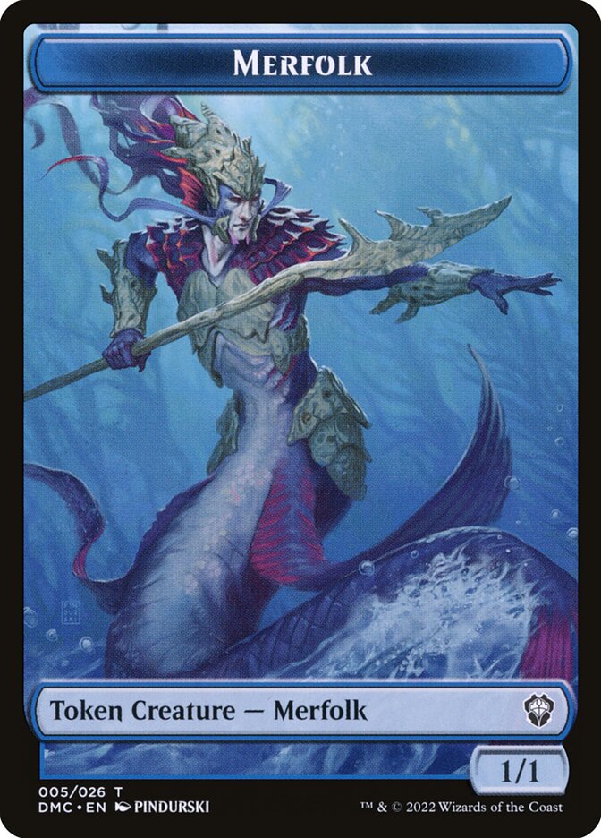 Merfolk TDMU-5 Dominaria United Tokens Magic card
