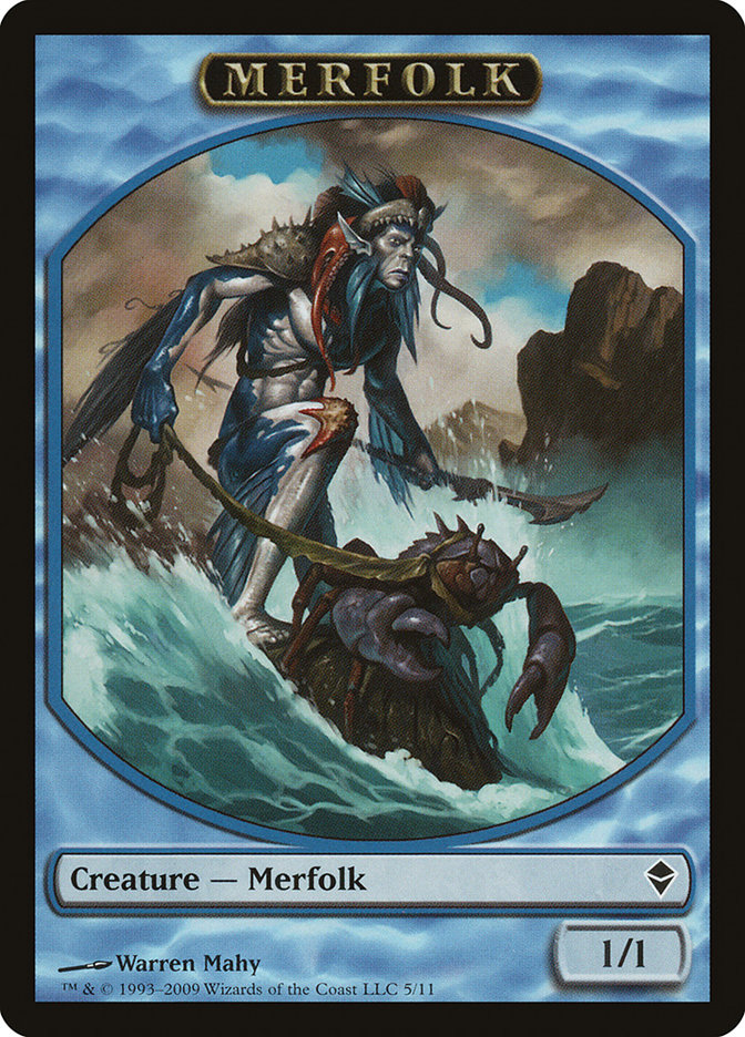 Merfolk TZEN-5 Zendikar Tokens Magic card