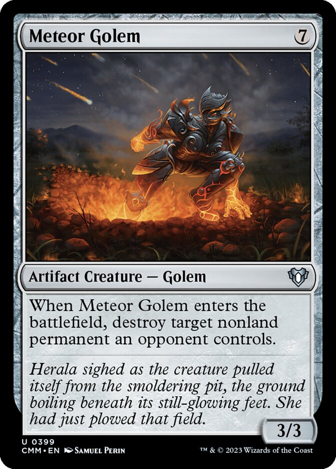 Meteor Golem CMM-399 Commander Masters Magic card