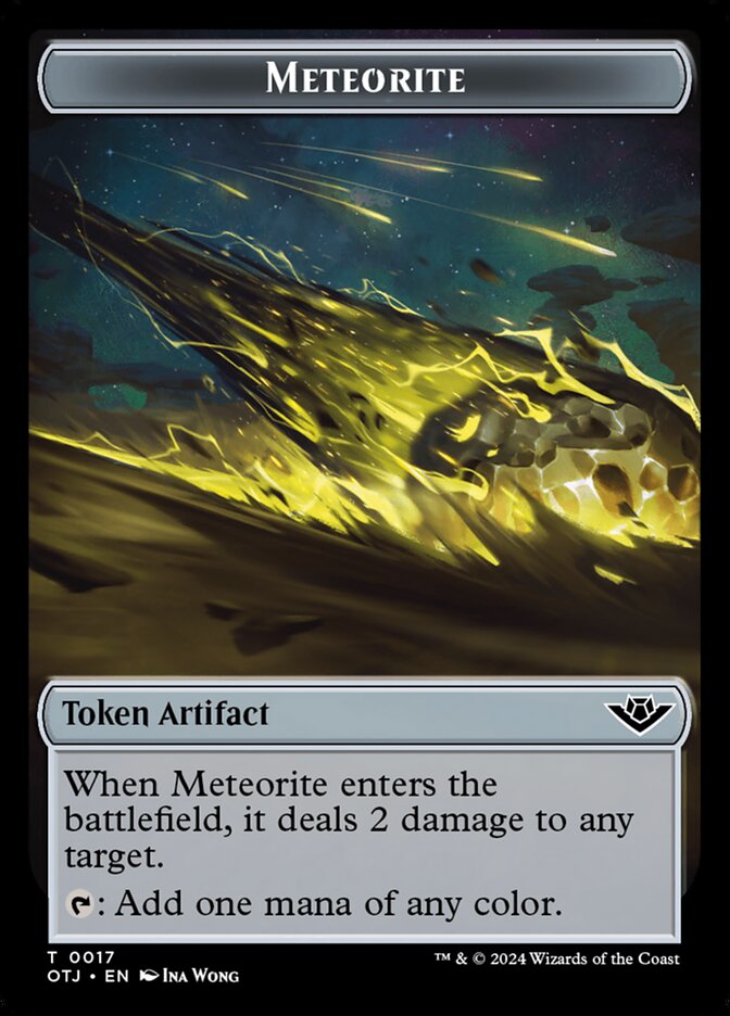 Meteorite TOTJ-17 Outlaws of Thunder Junction Tokens Magic card