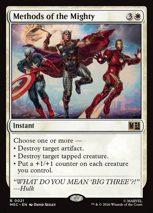 Methods of the Mighty MSC-21 Marvel Super Heroes Commander Magic card
