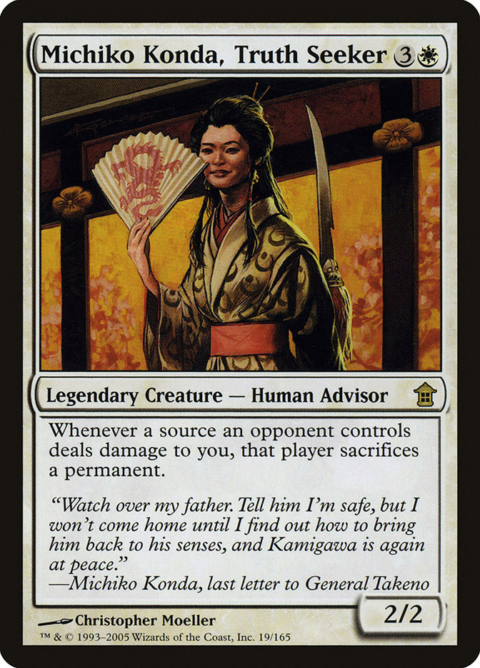 Michiko Konda, Truth Seeker SOK-19 Saviors of Kamigawa Magic card