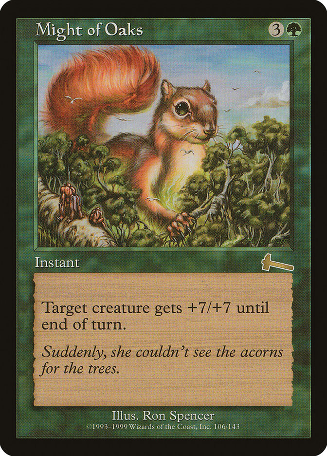 Might of Oaks ULG-106 Urza's Legacy Magic card