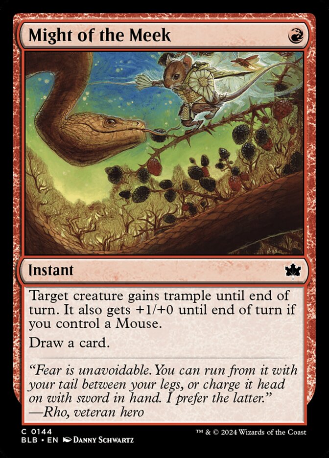 Might of the Meek BLB-144 Bloomburrow Magic card