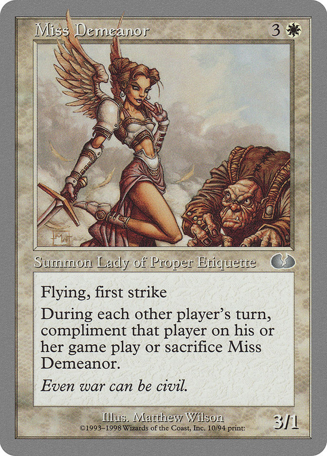 Miss Demeanor UGL-10 Unglued Magic card