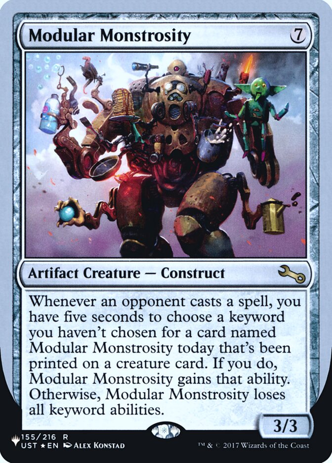 Modular Monstrosity ULST-59 The List (Unfinity Foil Edition) Magic card