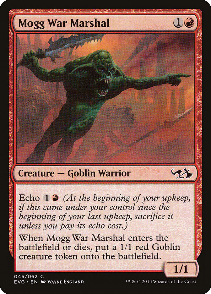 Mogg War Marshal EVG-45 Duel Decks Anthology: Elves vs. Goblins Magic card