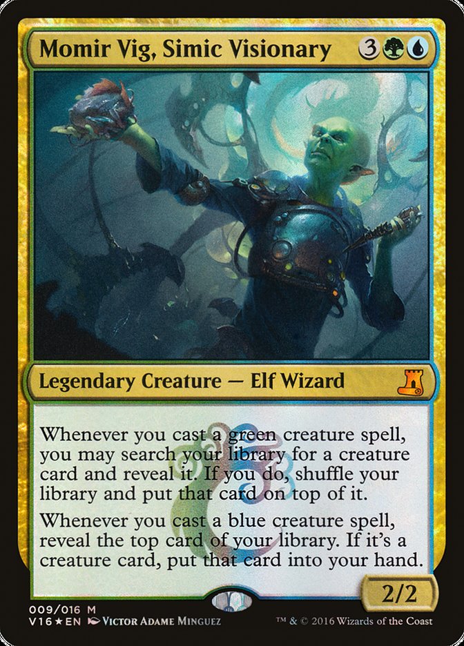 Momir Vig, Simic Visionary V16-9 From the Vault: Lore Magic card