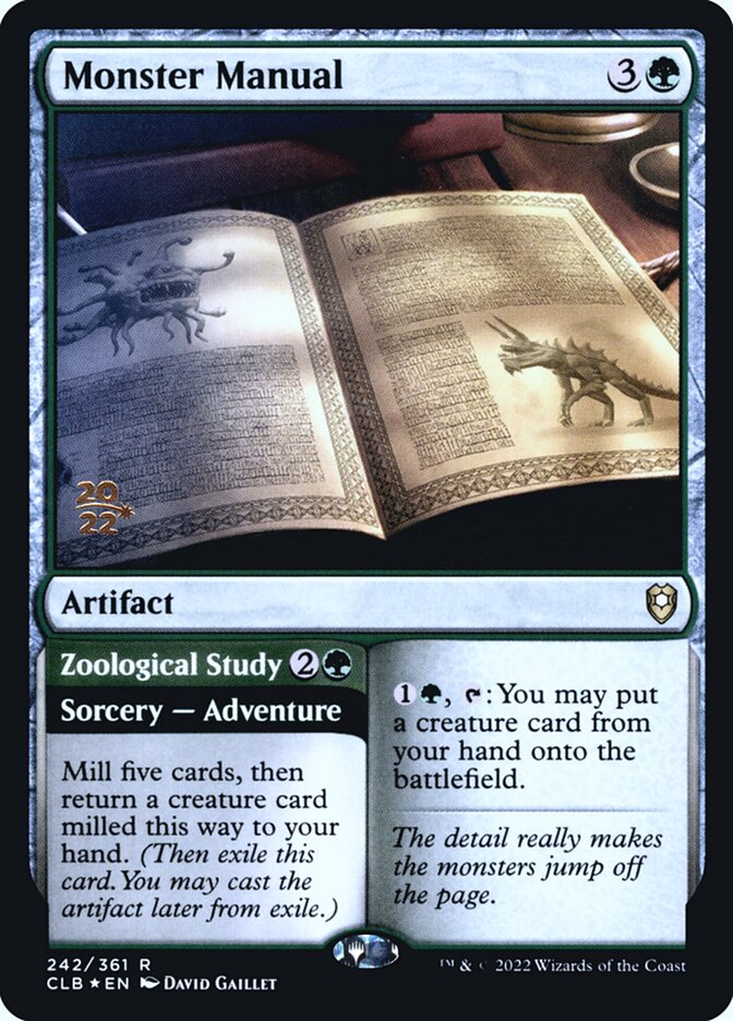 Monster Manual // Zoological Study PCLB-242S Battle for Baldur's Gate Promos Magic card