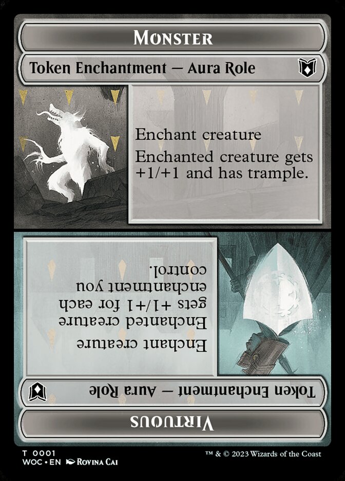 Monster // Virtuous TWOC-1 Wilds of Eldraine Commander Tokens Magic card