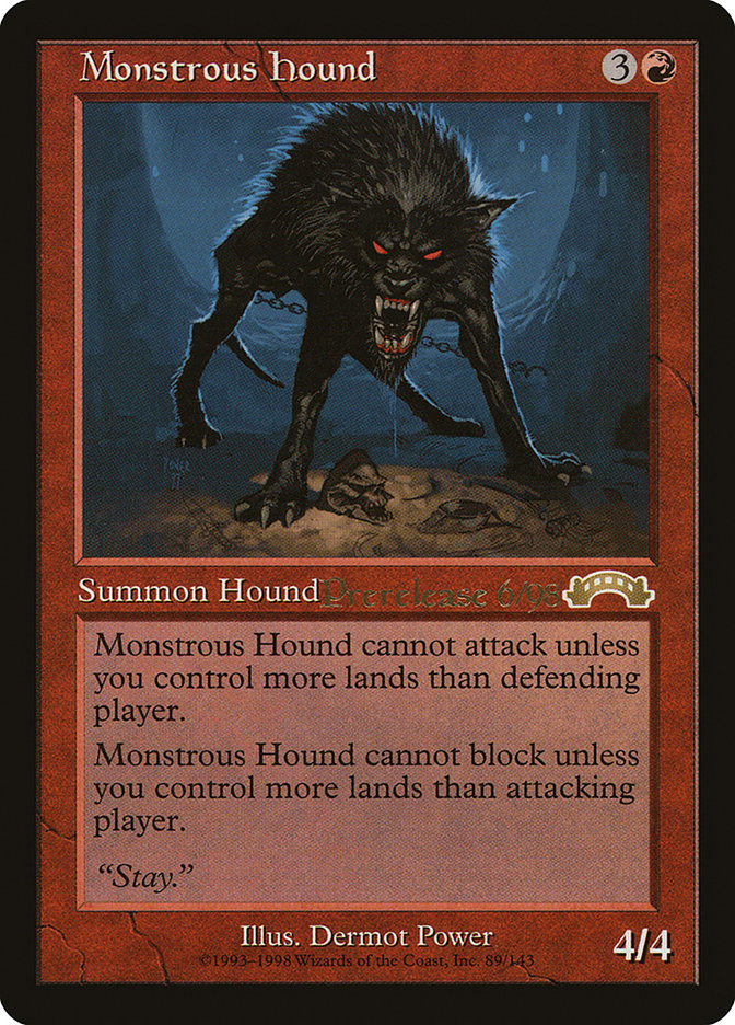 Monstrous Hound PEXO-89 Exodus Promos Magic card