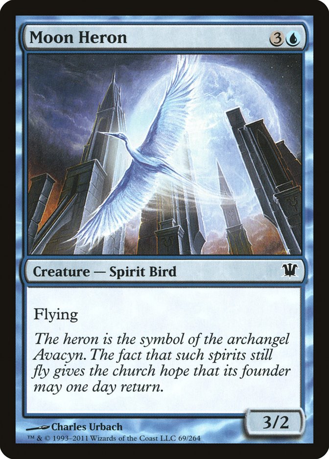 Moon Heron ISD-69 Innistrad Magic card