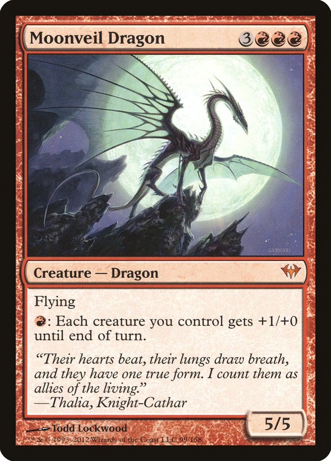 Moonveil Dragon DKA-99 Dark Ascension Magic card