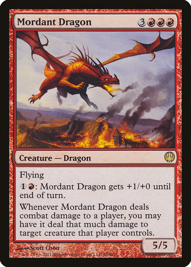 Mordant Dragon DDG-58 Duel Decks: Knights vs. Dragons Magic card