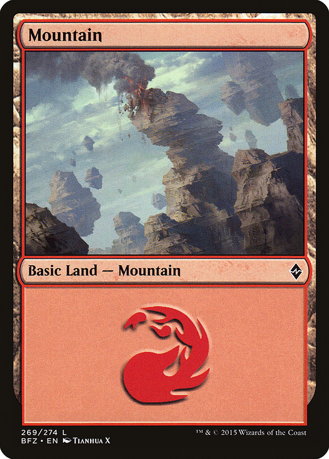 Mountain BFZ-269A Battle for Zendikar Magic card