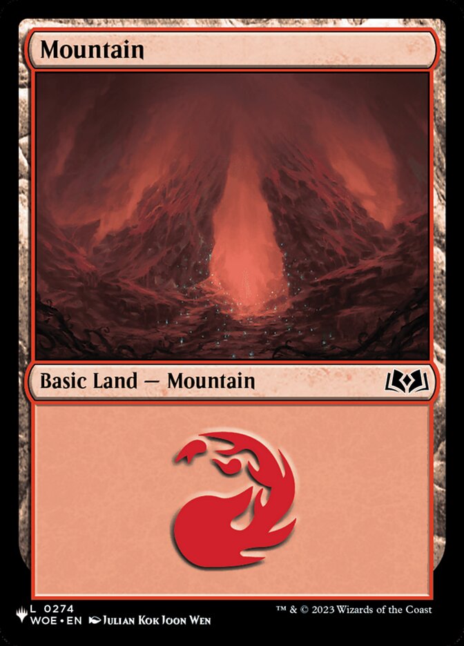 Mountain PLST-WOE-274 The List Magic card