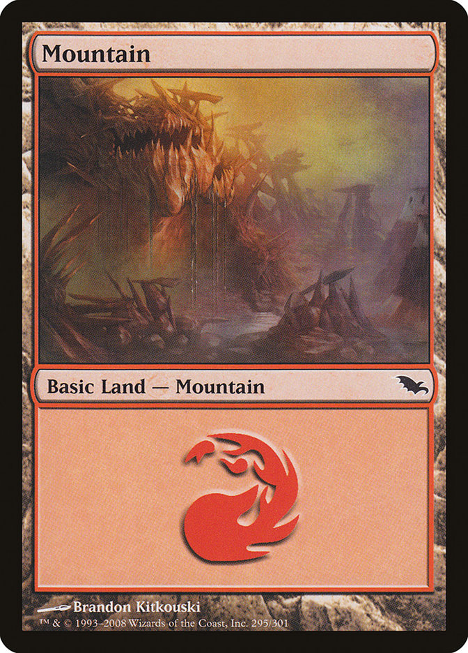 Mountain SHM-295 Shadowmoor Magic card