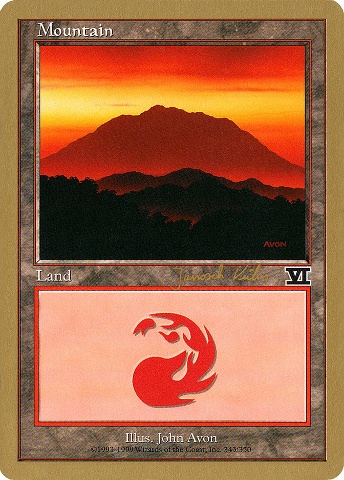 Mountain WC00-JK343 World Championship Decks 2000 Magic card