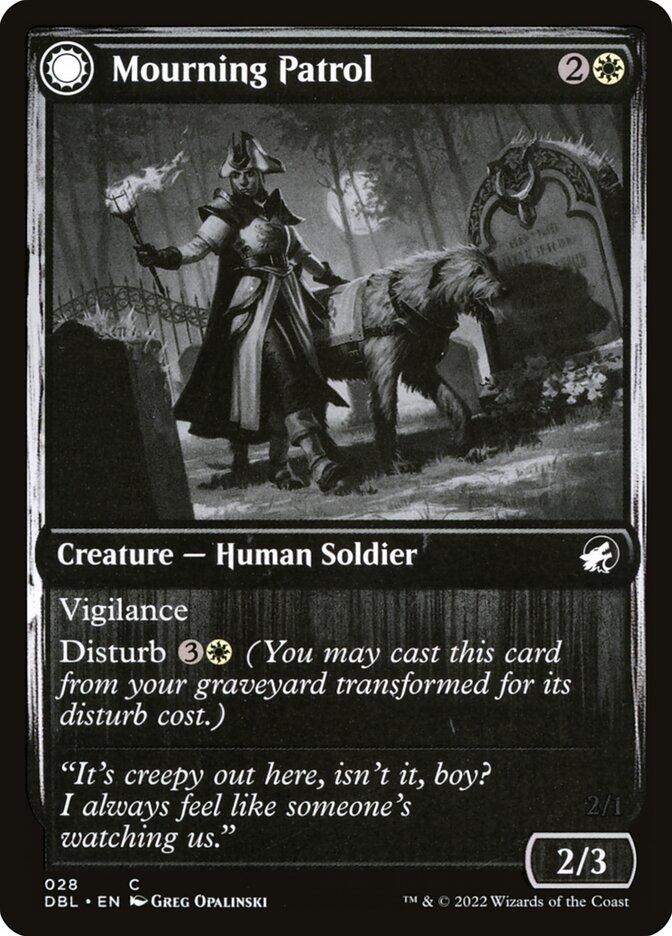 Mourning Patrol // Morning Apparition DBL-28 Innistrad: Double Feature Magic card