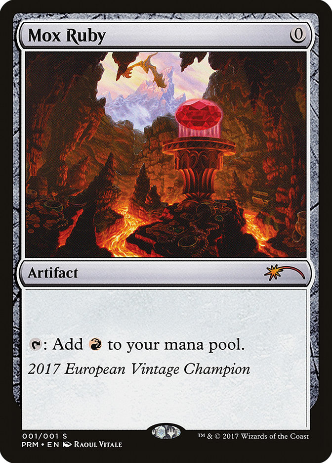 Mox Ruby OVNT-2017EU Vintage Championship Magic card