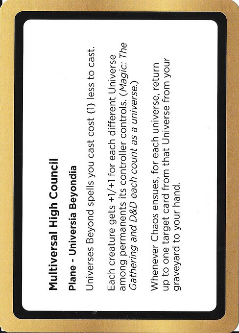 Multiversal High Council PUNK-PLA017 Black Lotus Unknown Planechase Magic card